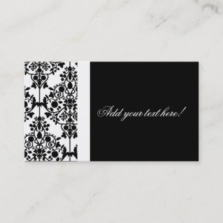 Tarjeta de visita blanco y negro elegante del