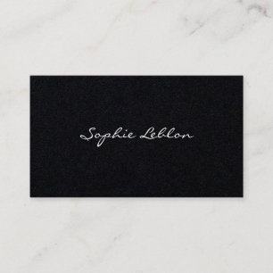 Tarjeta De Visita blanco y negro elegante minimalista