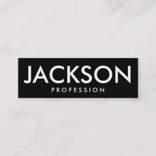 Tarjeta de visita blanco y negro intrépida