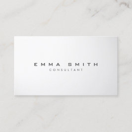 Tarjeta De Visita Blanco y negro llano profesional moderno elegante