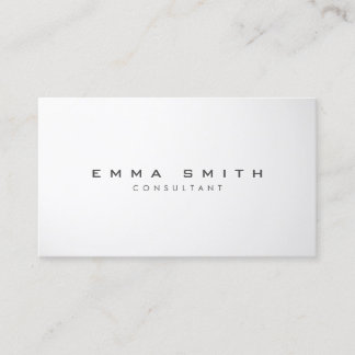 Tarjeta De Visita Blanco y negro llano profesional moderno elegante