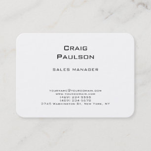 Tarjeta De Visita Blanco y negro minimalista