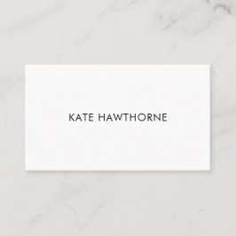 Tarjeta De Visita Blanco y negro minimalista moderno