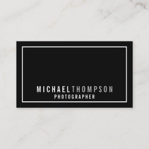 Tarjeta De Visita Blanco y negro Minimalista profesional