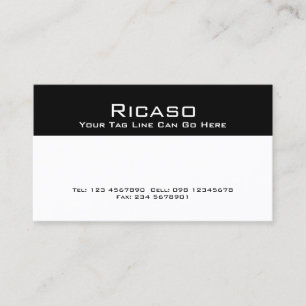 Tarjeta De Visita Blanco y negro moderno