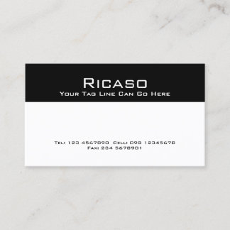 Tarjeta De Visita Blanco y negro moderno