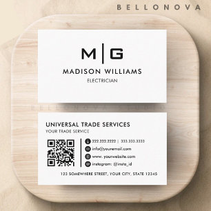 Tarjeta De Visita Blanco y negro personalizables Profesional