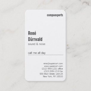 Tarjeta De Visita Blanco y negro profesional