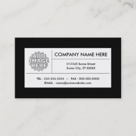 Tarjeta De Visita blanco y negro refinado