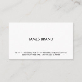 Tarjeta De Visita Blanco y negro simple
