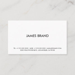 Tarjeta De Visita Blanco y negro simple