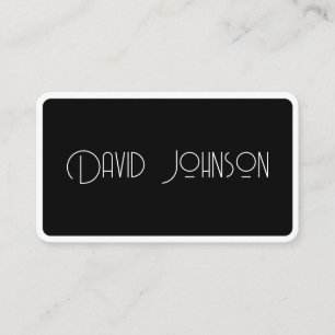 Tarjeta De Visita Blanco y negro simple