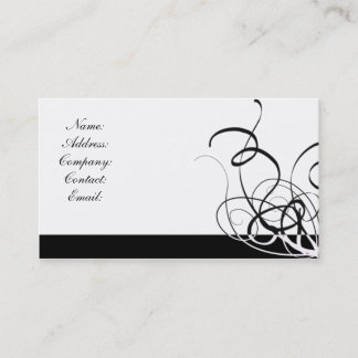 Tarjeta De Visita blanco y negro simples
