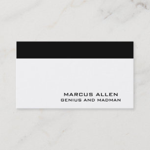 Tarjeta De Visita Blanco y negro simples