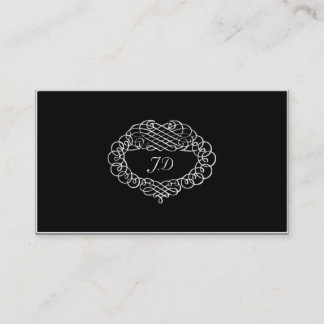 Tarjeta De Visita blanco y negro simples