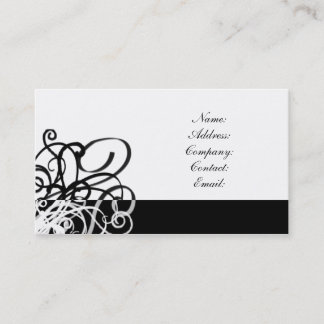 Tarjeta De Visita blanco y negro simples