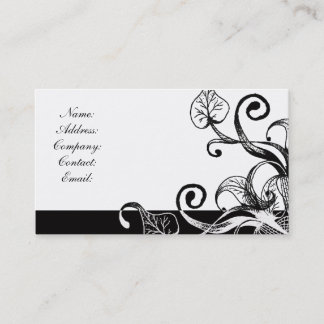 Tarjeta De Visita blanco y negro simples