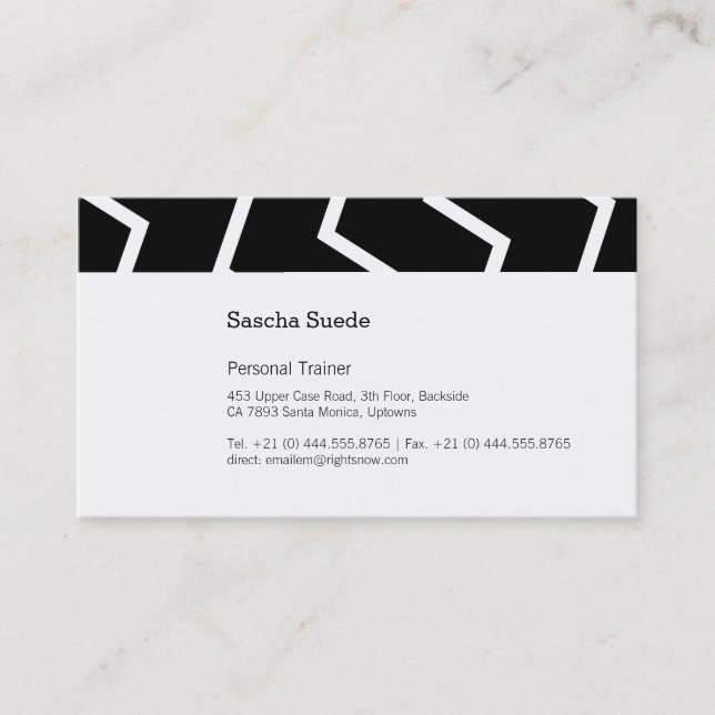 Tarjeta De Visita Blanco y Negro ZIG! (Anverso)