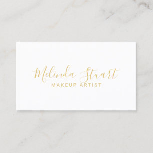 Tarjeta De Visita Blanco y oro profesional y moderno