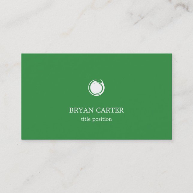 Tarjeta De Visita Blanco y verde (Anverso)