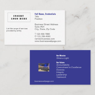 Tarjeta De Visita Blancos y azules personalizados para empresas y em