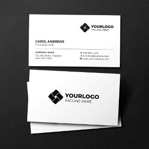 Tarjeta De Visita Blanquecino genérico Añadir su logotipo