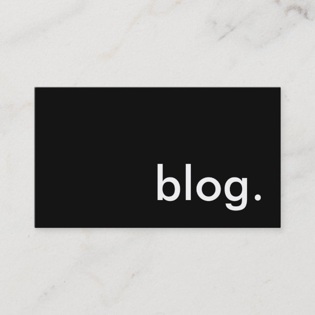 Tarjeta De Visita blog. (Anverso)