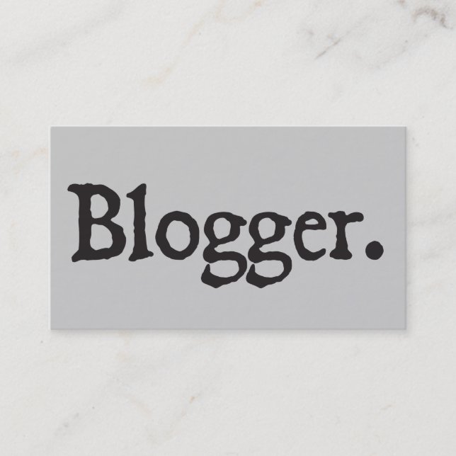 Tarjeta De Visita Blogger (Anverso)
