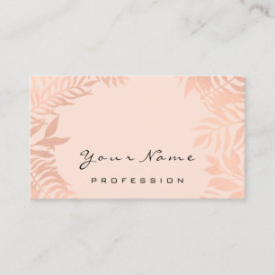 Tarjeta De Visita Blogger con flores rosa y marco de belleza elegant