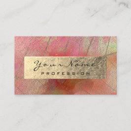 Tarjeta De Visita Blogger de Relieve metalizado dorado Abstract