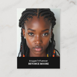 Tarjeta De Visita Blogger Influencer Personalizado QR y Photo