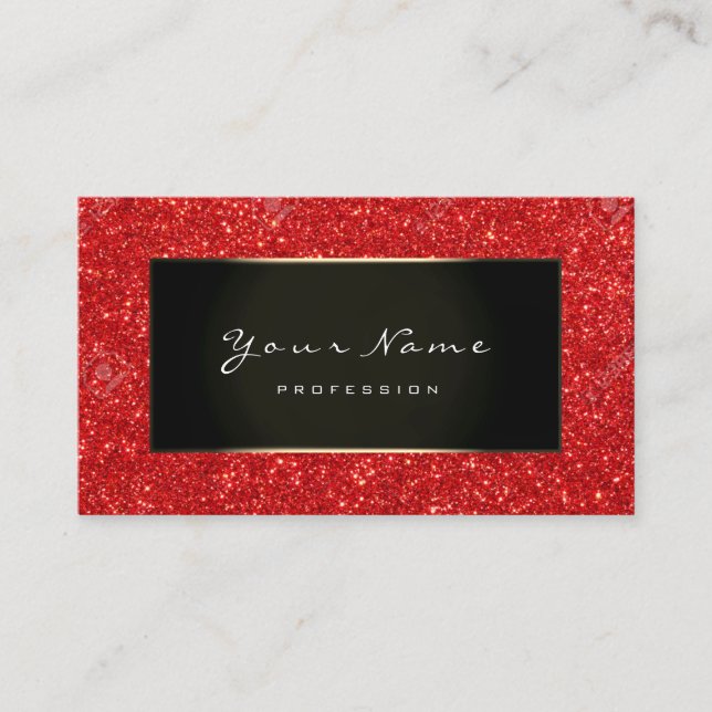 Tarjeta De Visita Bloguera de moda Champagne Red Gold Ruben (Anverso)
