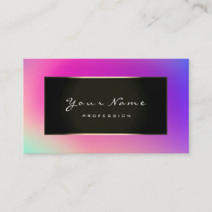 Tarjeta De Visita Bloguera de moda enmarcada con el marco negro viol