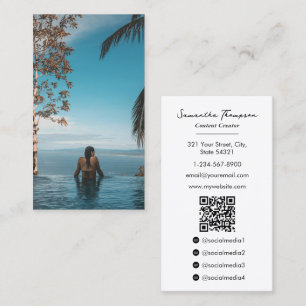 Tarjeta De Visita Bloguero de viajes Influencer Content Creator Phot