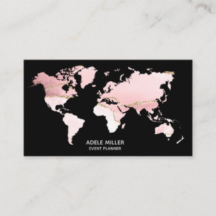 Tarjeta De Visita Bloguero de viajes planificador de eventos World M