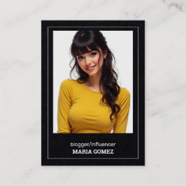 Tarjeta De Visita Bloguero influyente Personalizado QR y Foto