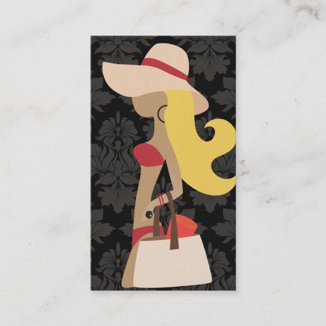 Tarjeta De Visita Blonde del fashionista de 311 bikinis (Anverso)