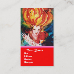 Tarjeta De Visita BLONDE IN RED Monograma Belleza ,Maquillaje, Salón