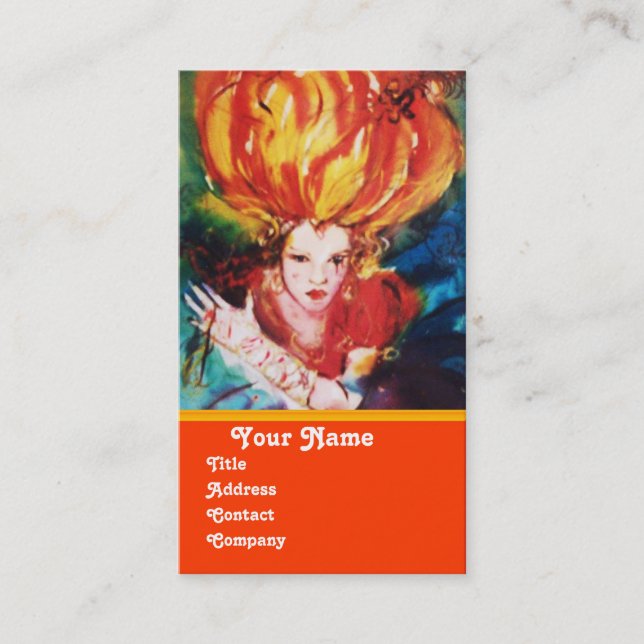 Tarjeta De Visita BLONDE IN RED Monograma Belleza ,Maquillaje, Salón (Anverso)