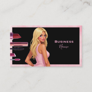 Tarjeta De Visita Blonde Makeup Lady