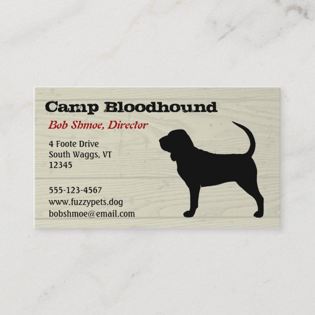 Tarjeta De Visita Bloodhound (Anverso)