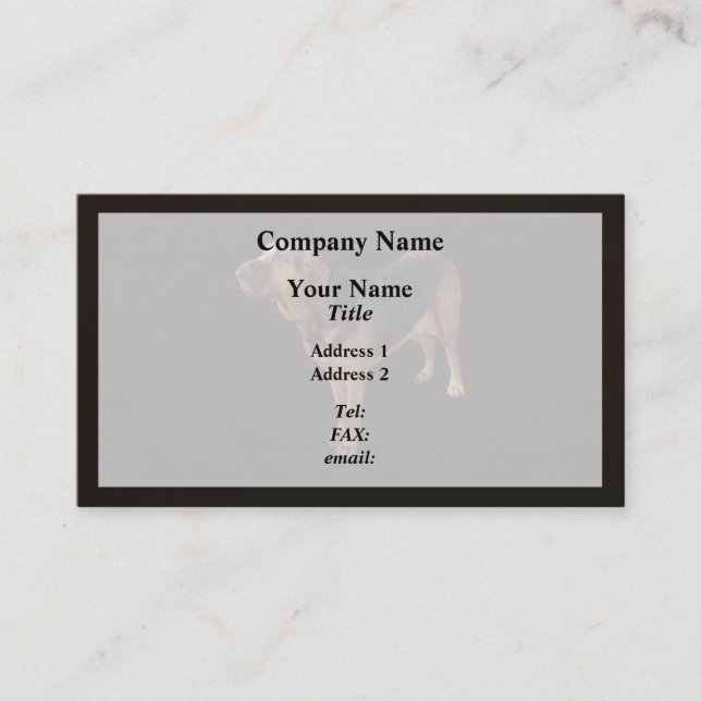 Tarjeta De Visita Bloodhound (Anverso)