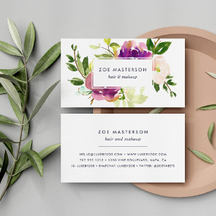 Tarjeta De Visita Bloom vibrante   Floral moderna