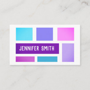 Tarjeta De Visita bloque de color geométrico minimalista moderno