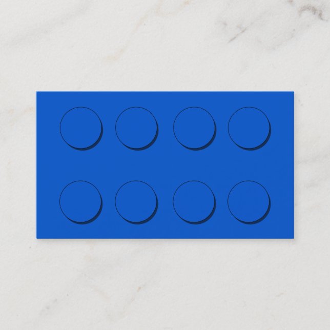 Tarjeta De Visita Bloque hueco plástico (azul) (Anverso)