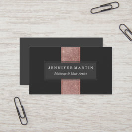 Tarjeta De Visita Bloques color de rosa modernos del color del negro