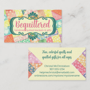 Tarjeta De Visita Bloques de colcha coloridos para costura de quilt