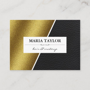 Tarjeta De Visita Bloques de color de piel de oro de imitación geomé