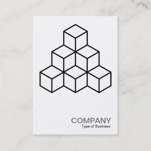Tarjeta De Visita Bloques geométricos - Negro