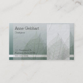 Tarjeta De Visita Bloques y hojas del color